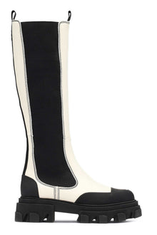 White High Chelsea Boot | Oyster Gray