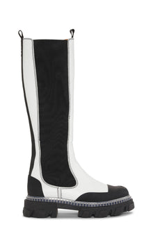 White High Chelsea Boots | Egret