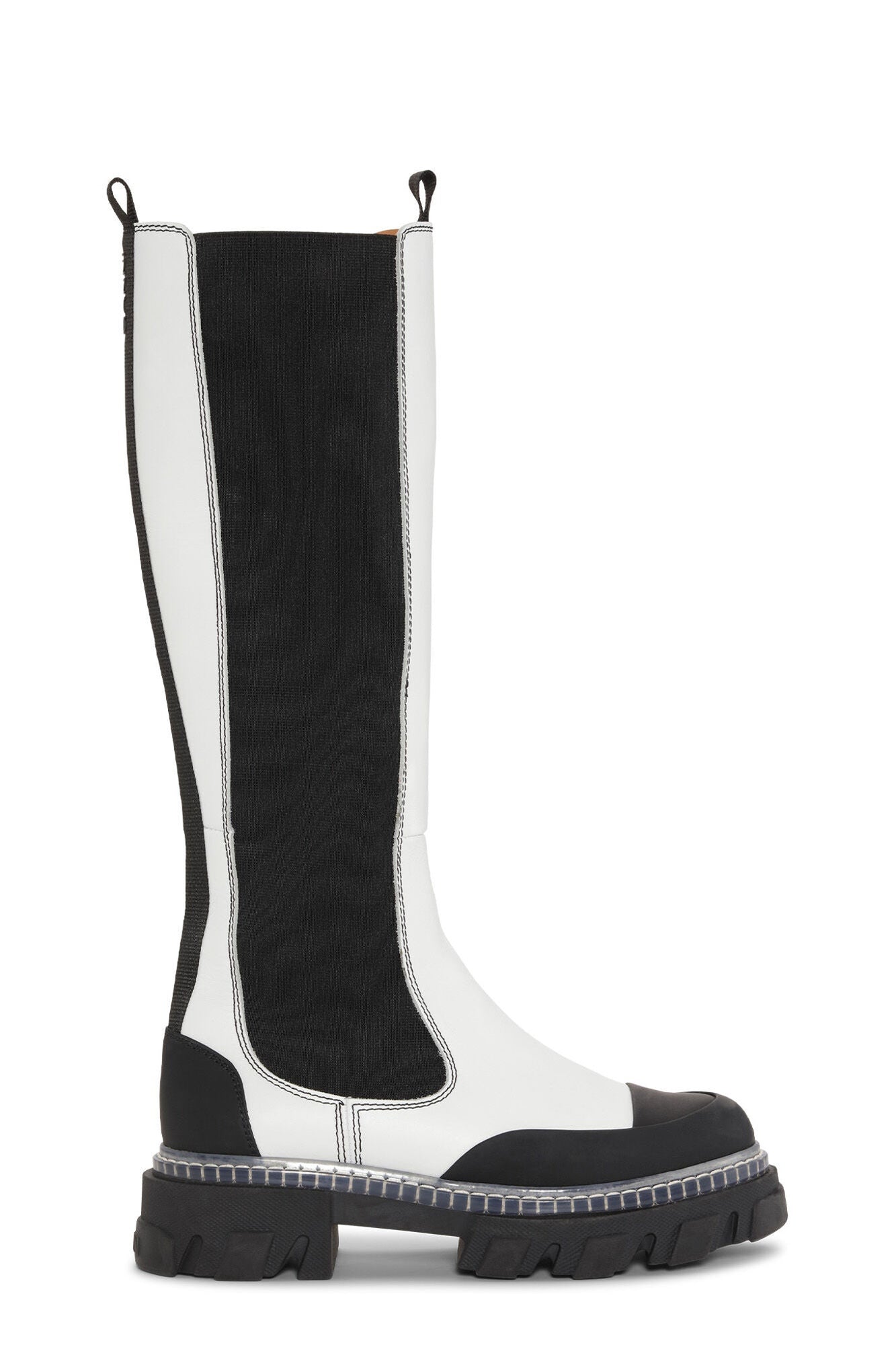 White High Chelsea Boots | Egret