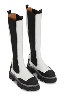 White High Chelsea Boots | Egret