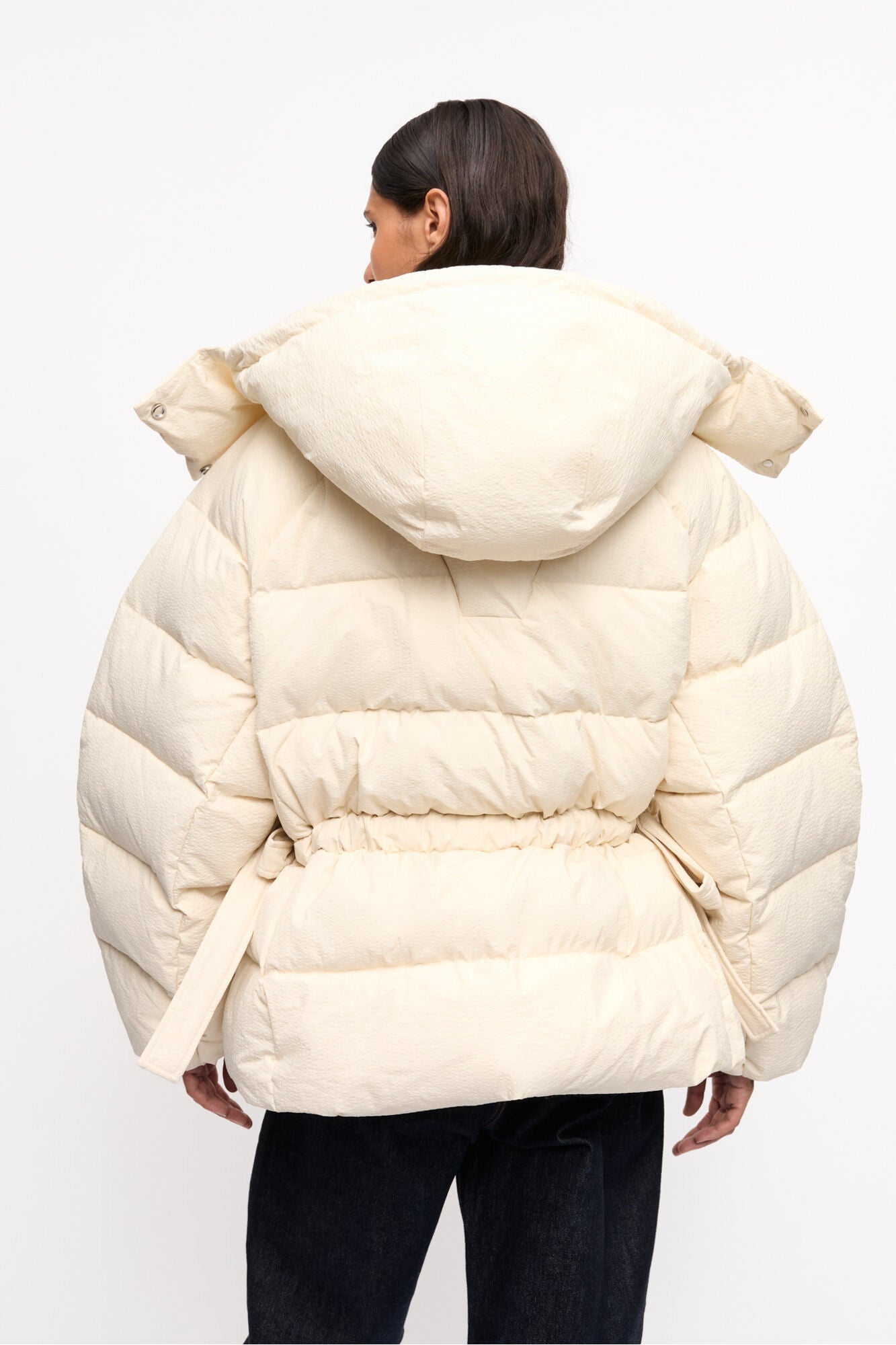 White Tech Oversized Puffer Jacket | Tofu