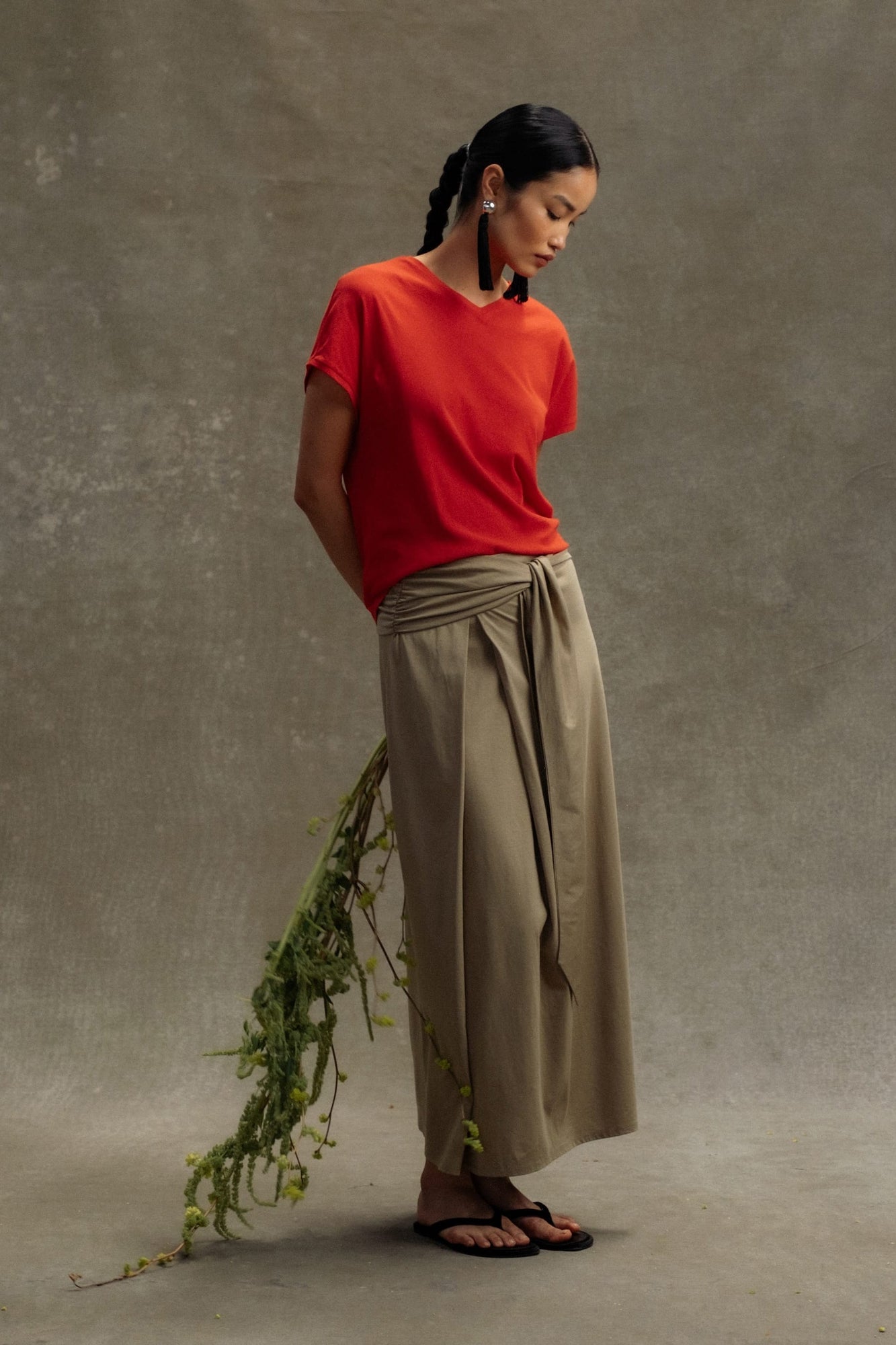 Diana | Elke Tie-Waist Maxi Skirt in Size Small 