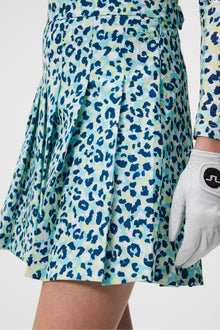 Women | Adina Print Skirt | Leopard Aruba Blue