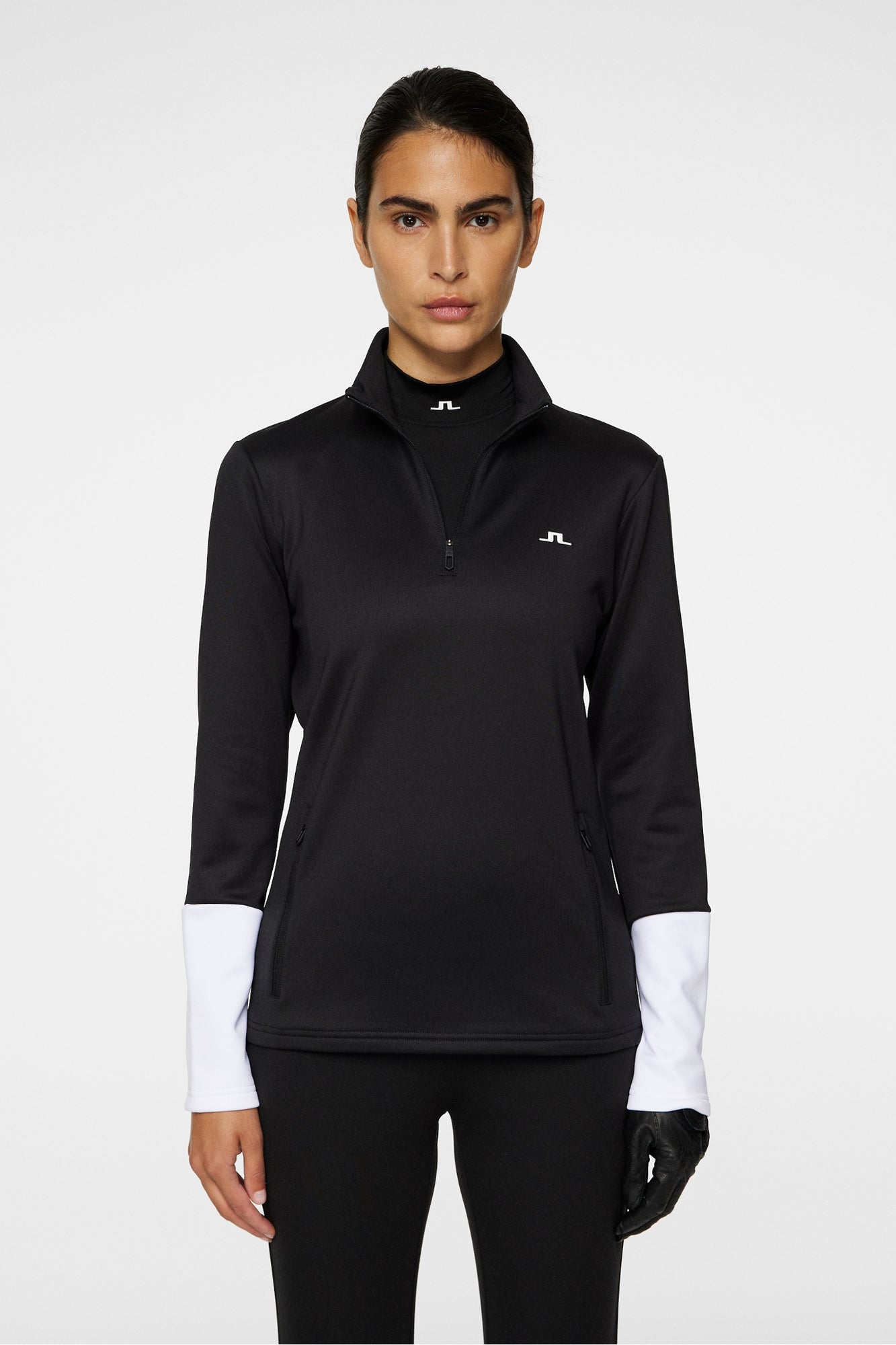 Women | Aerial Quarter Zip Mid Layer | Black