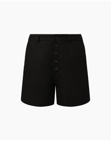 Women | Air Linen Boyfriend Short | Black