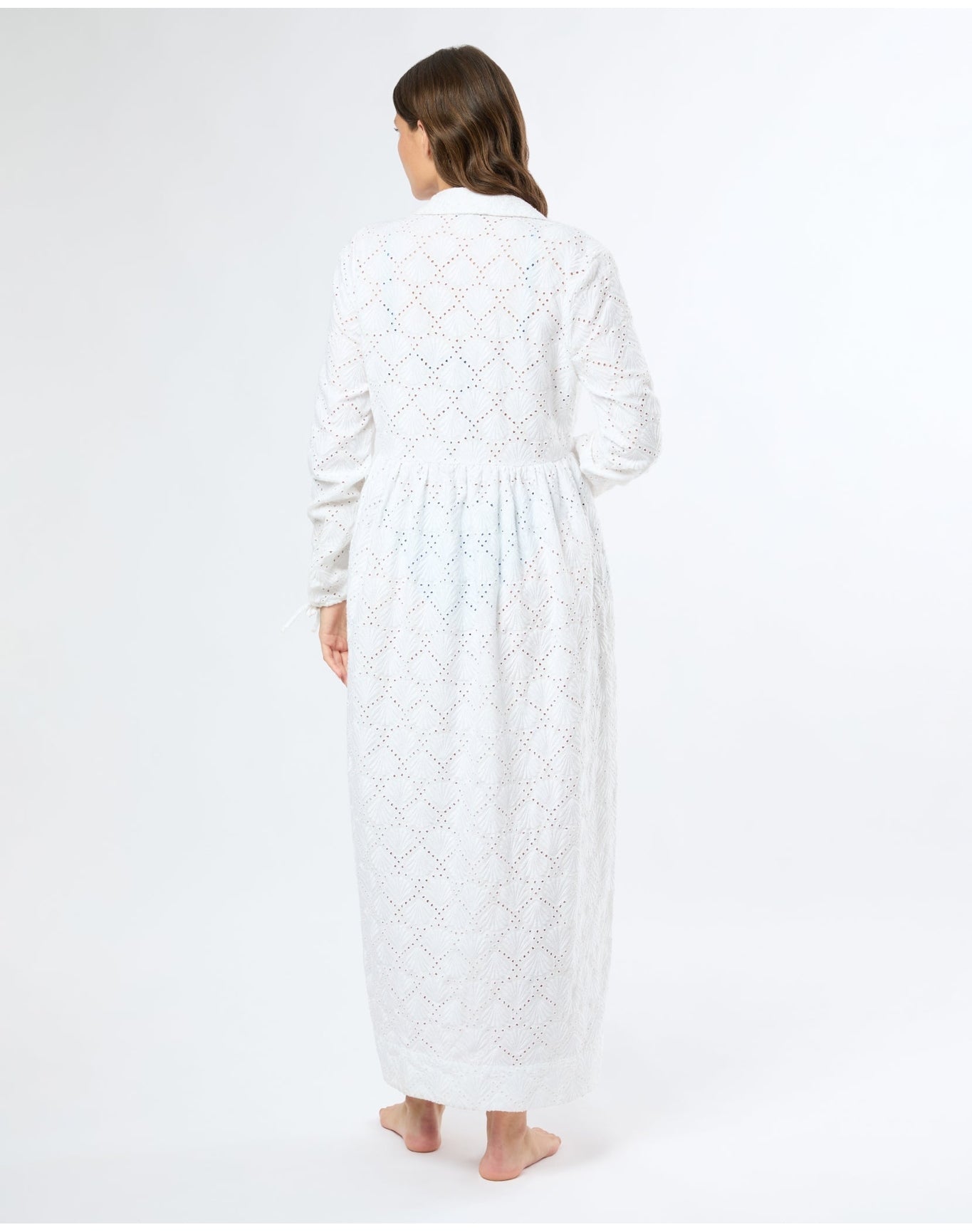 Women | Air Linen Maxi Shirtdress | White