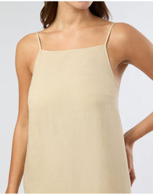 Women | Air Linen Square Neck Maxi Dress | Jute