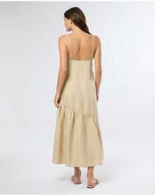 Women | Air Linen Square Neck Maxi Dress | Jute