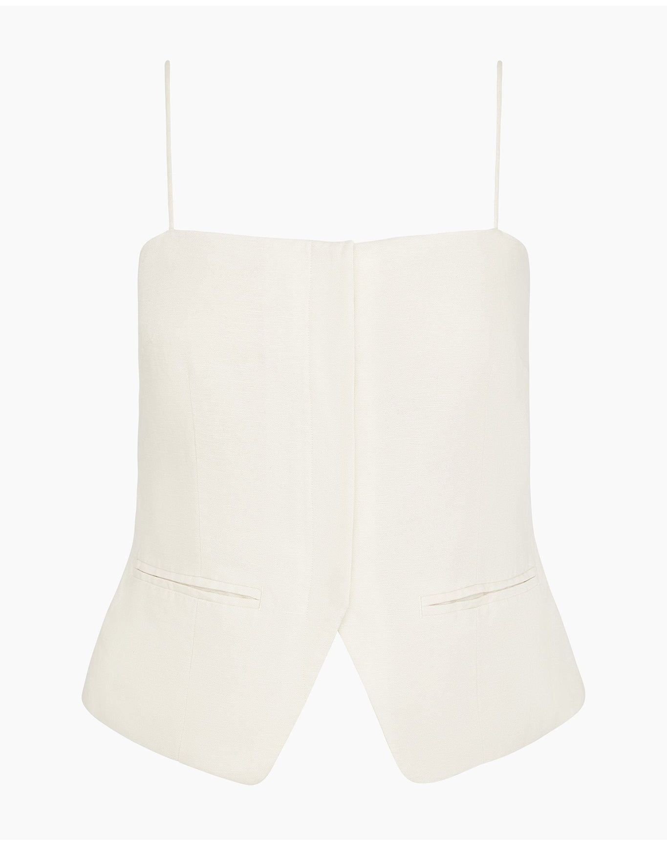Women | Air Linen Straight Neck Top | Natural