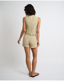 Women | Air Linen Trouser Short | Jute