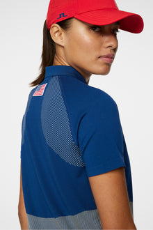 Women | Alizee Seamless Polo | Estate Blue