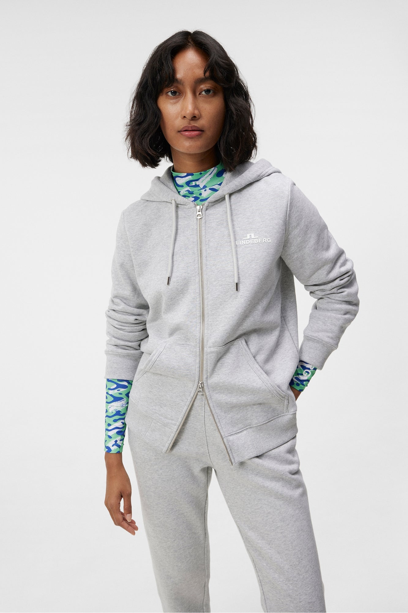 Women | Alpha Zip Hood | Light Grey Melange