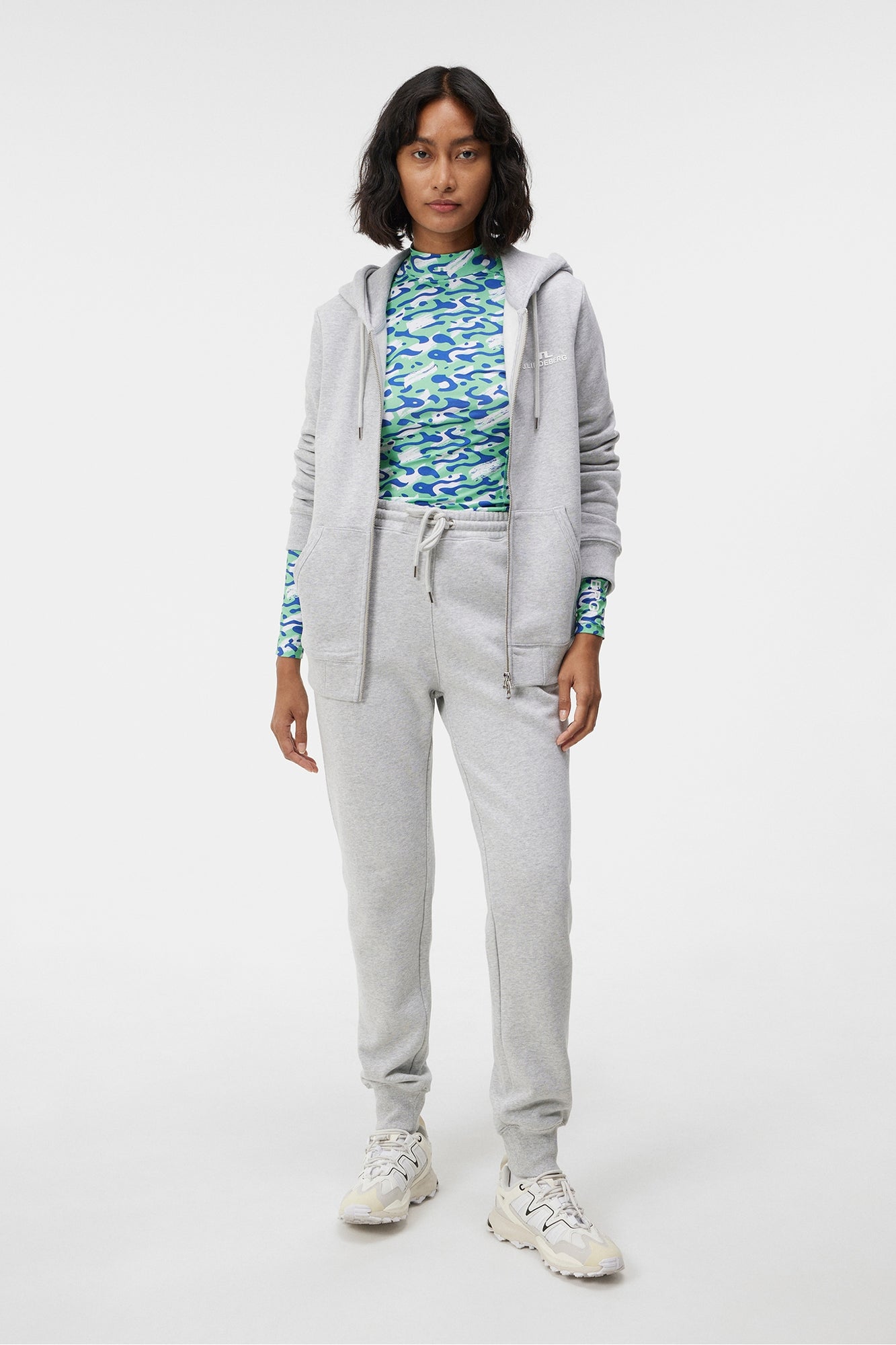 Women | Alpha Zip Hood | Light Grey Melange