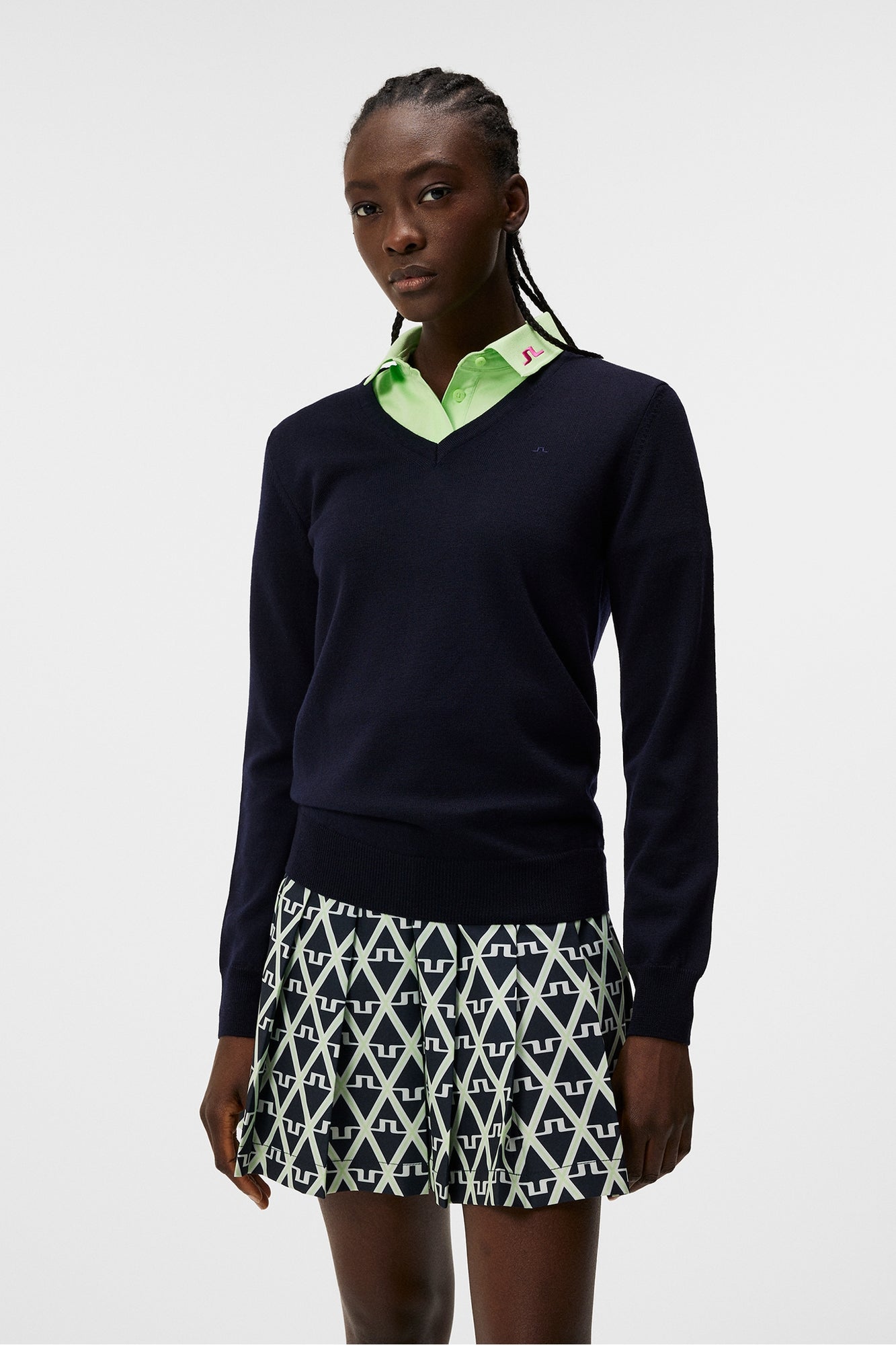 Women | Amaya Knitted Sweater | JL Navy (V3)