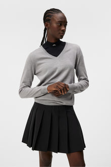 Women | Amaya Knitted Sweater | Light Grey Melange