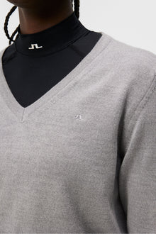 Women | Amaya Knitted Sweater | Light Grey Melange