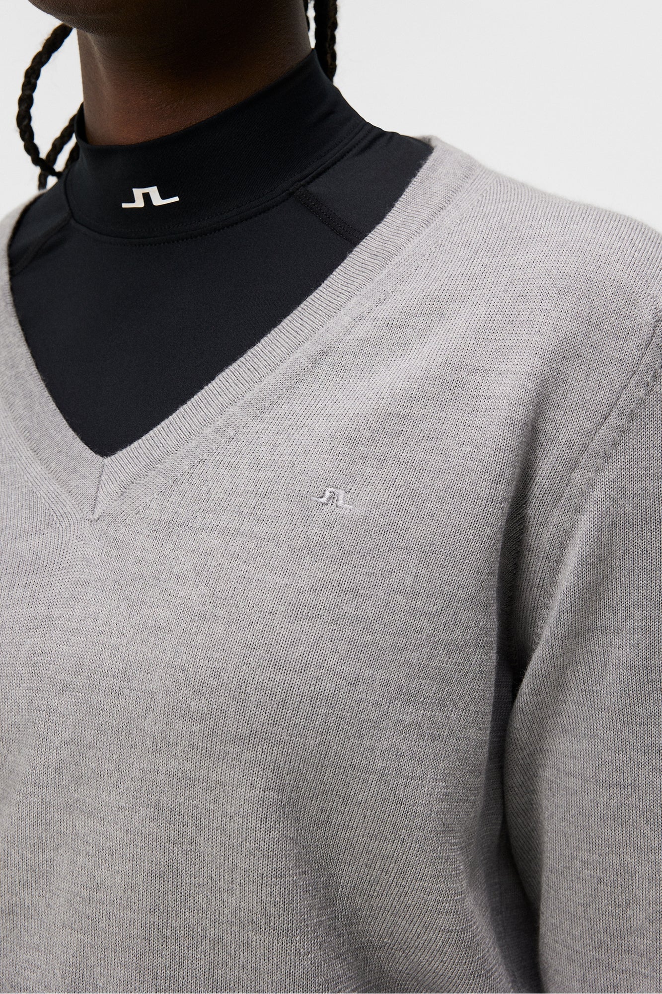 Women | Amaya Knitted Sweater | Light Grey Melange