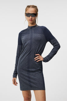 Women | Amber Seamless Dress | Navy Melange