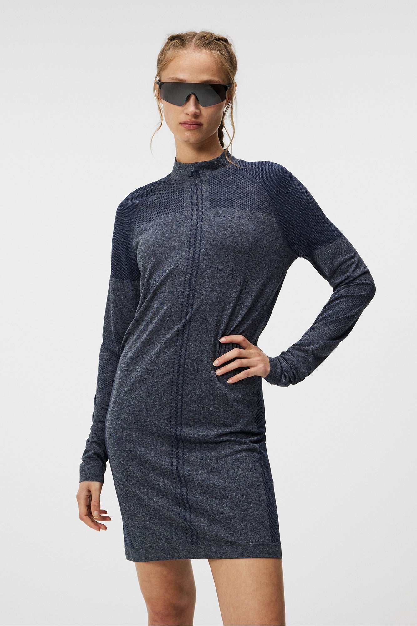 Women | Amber Seamless Dress | Navy Melange