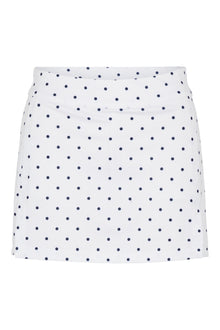 Women | Amelie Golf Skirt Print | Polka Dot White Navy