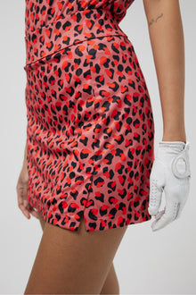 Women | Amelie Mid Print Golf Skirt | Faded Rose Animal