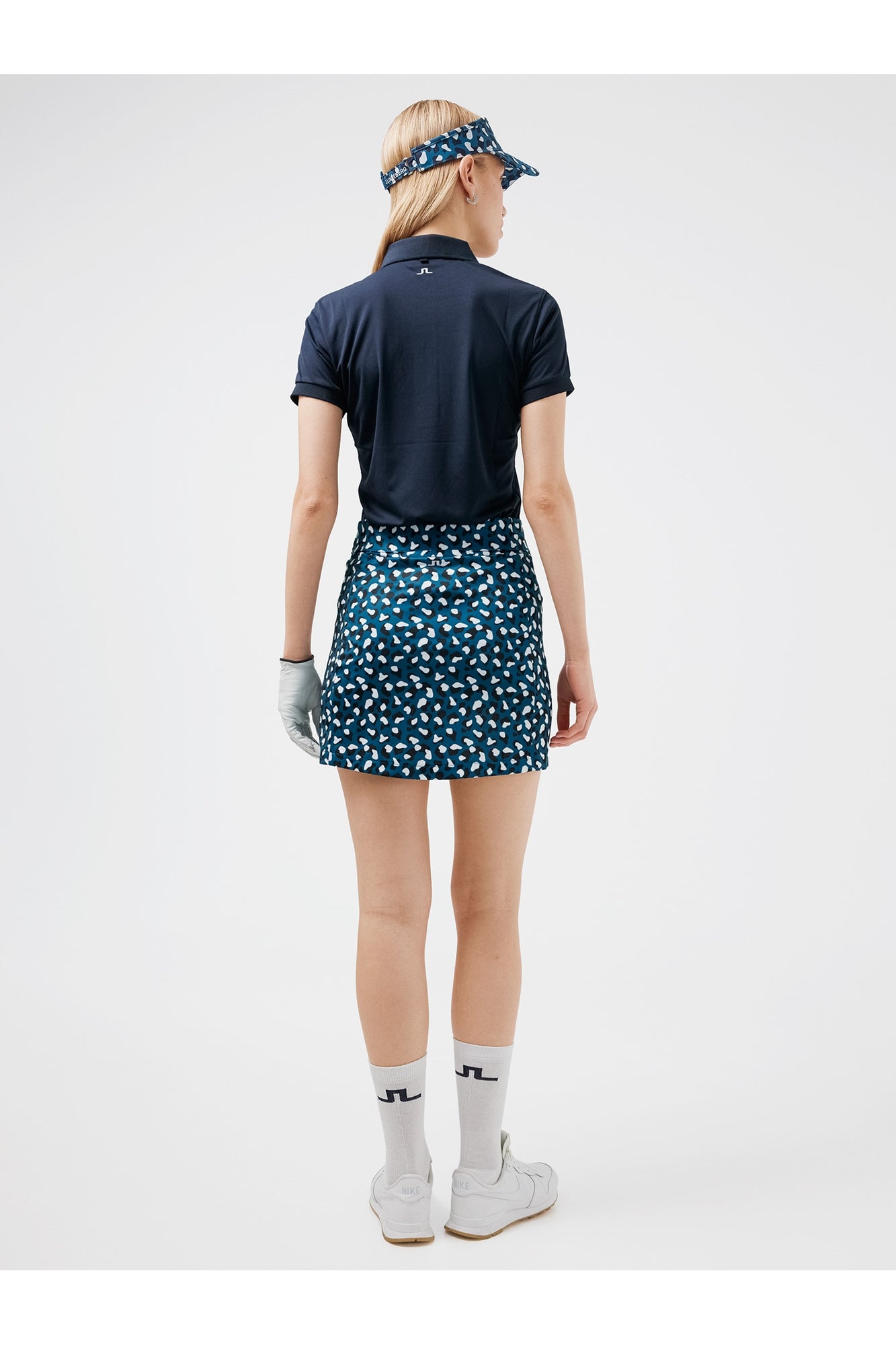 Women | Amelie Print Golf Skirt | Moroccan Blue Animal