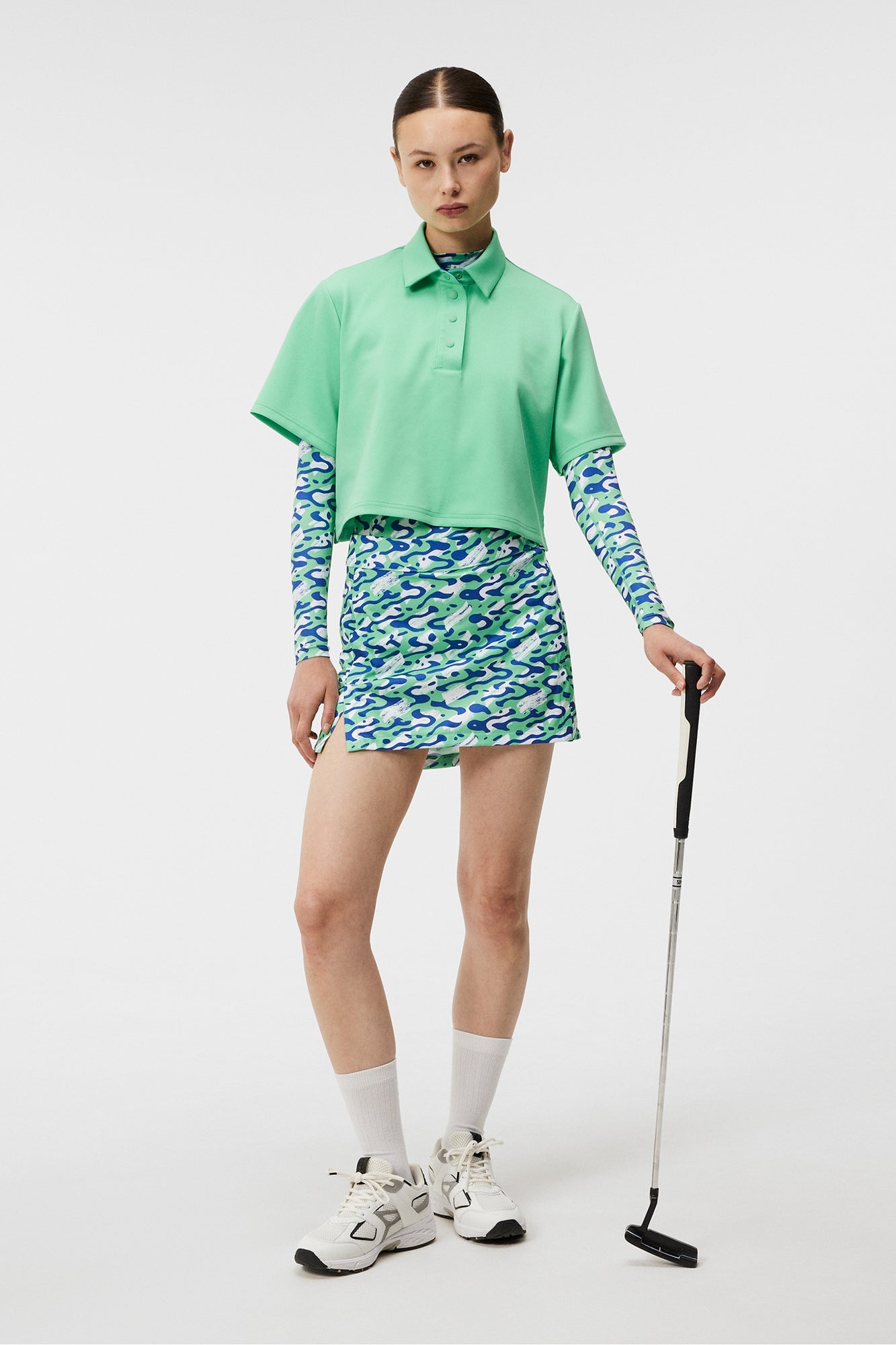 Women | Amelie Print Skirt | Caldera Jade Cream