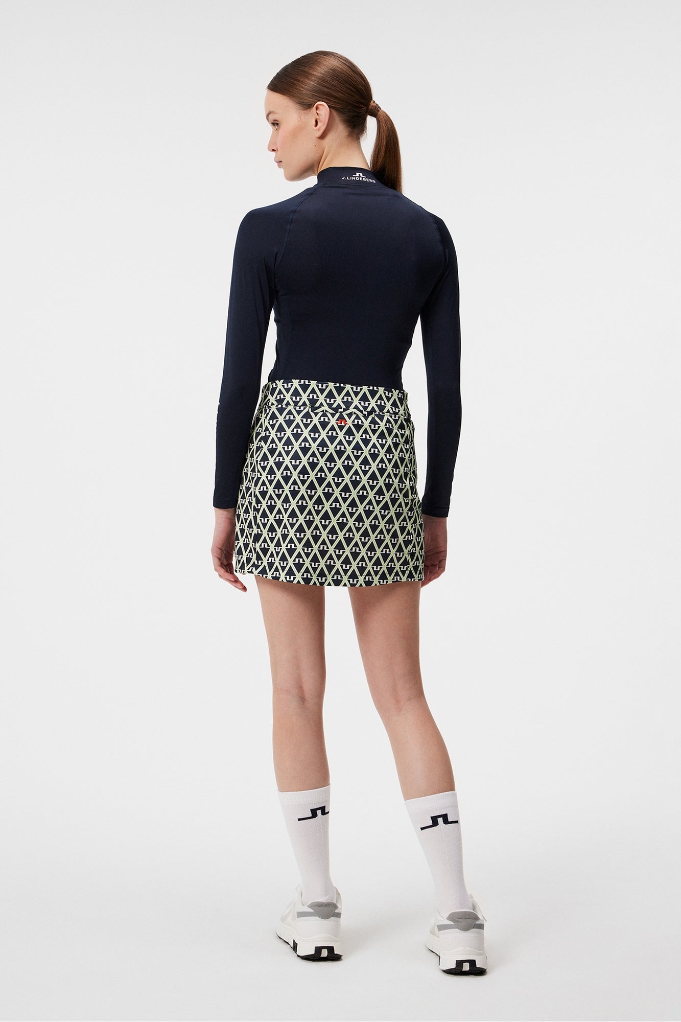 Women | Amelie Print Skirt | Geo JL Navy