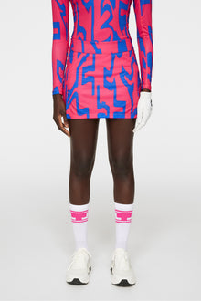 Women | Amelie Print Skirt | Glitch Bridge Pink