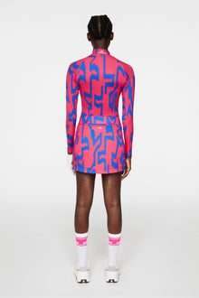 Women | Amelie Print Skirt | Glitch Bridge Pink