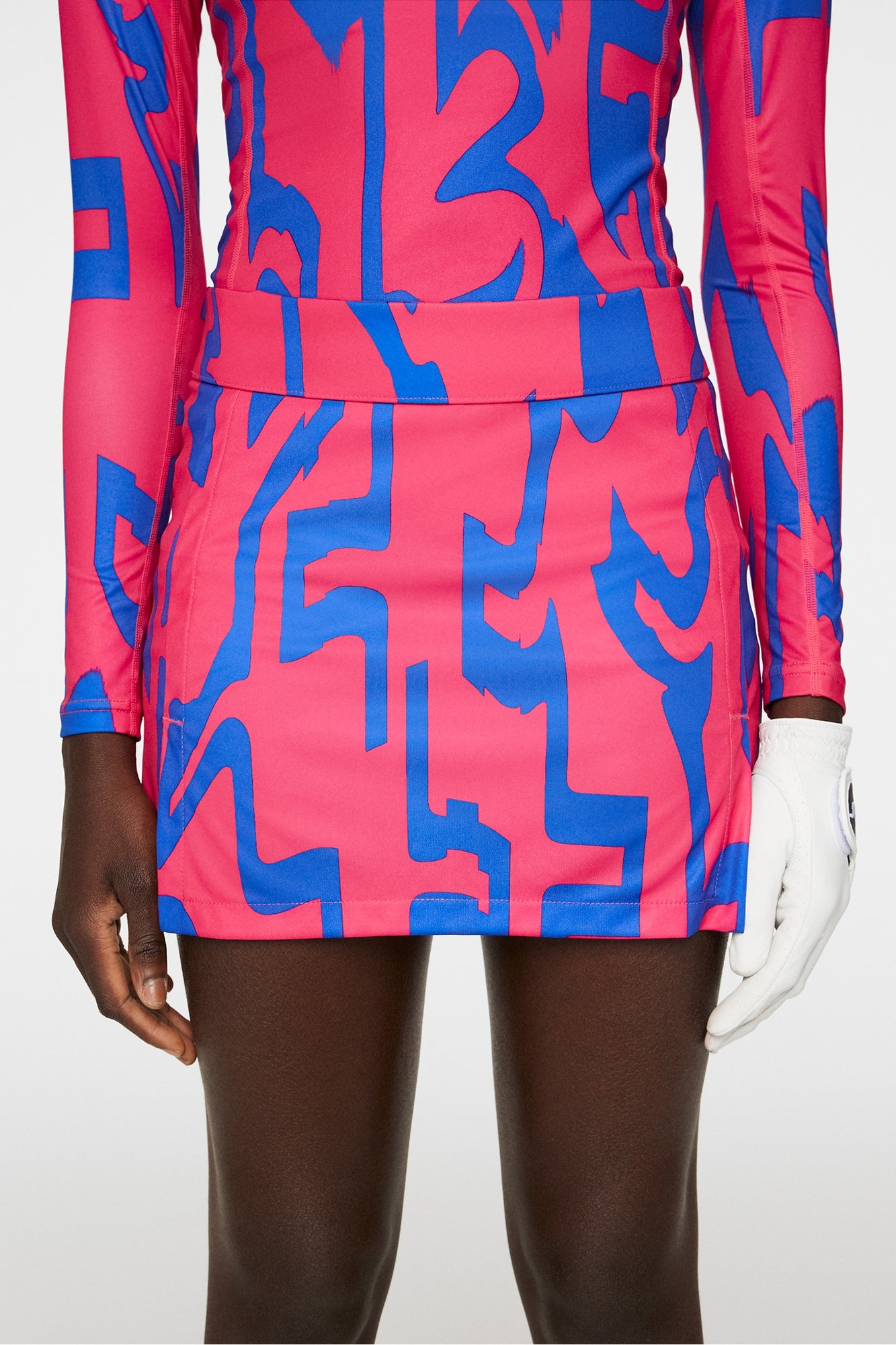 Women | Amelie Print Skirt | Glitch Bridge Pink