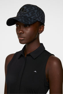 Women | Anga Printed Cap | Bias Bridge Black