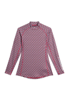 Women | Asa Print Soft Compression Top | JL Micro Bridge Rose Red