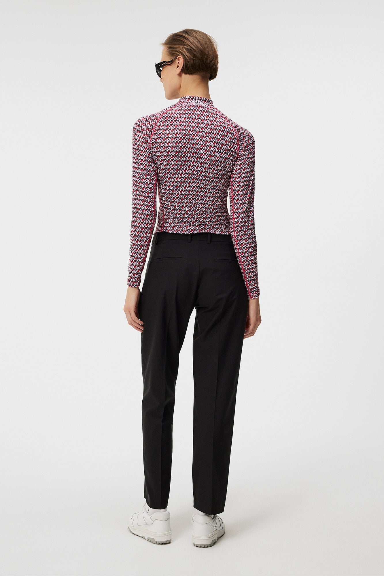 Women | Asa Print Soft Compression Top | JL Micro Bridge Rose Red