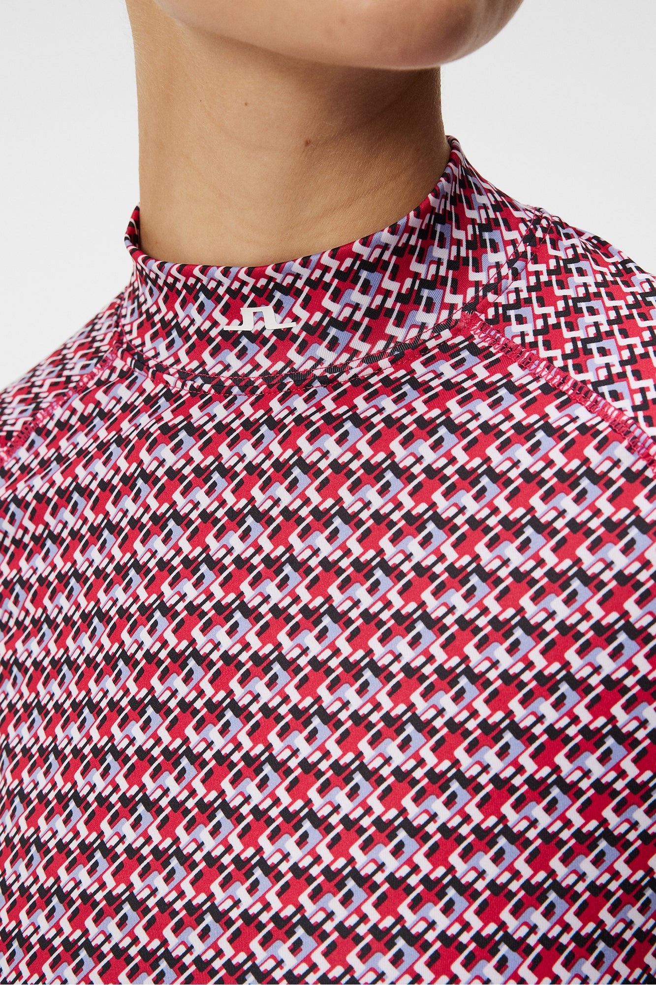 Women | Asa Print Soft Compression Top | JL Micro Bridge Rose Red