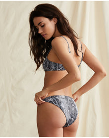 Women | Ashley Foil Snake Bikini Bottom | Grey