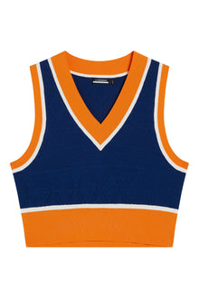 Women | Barbados Knitted Vest | Estate Blue