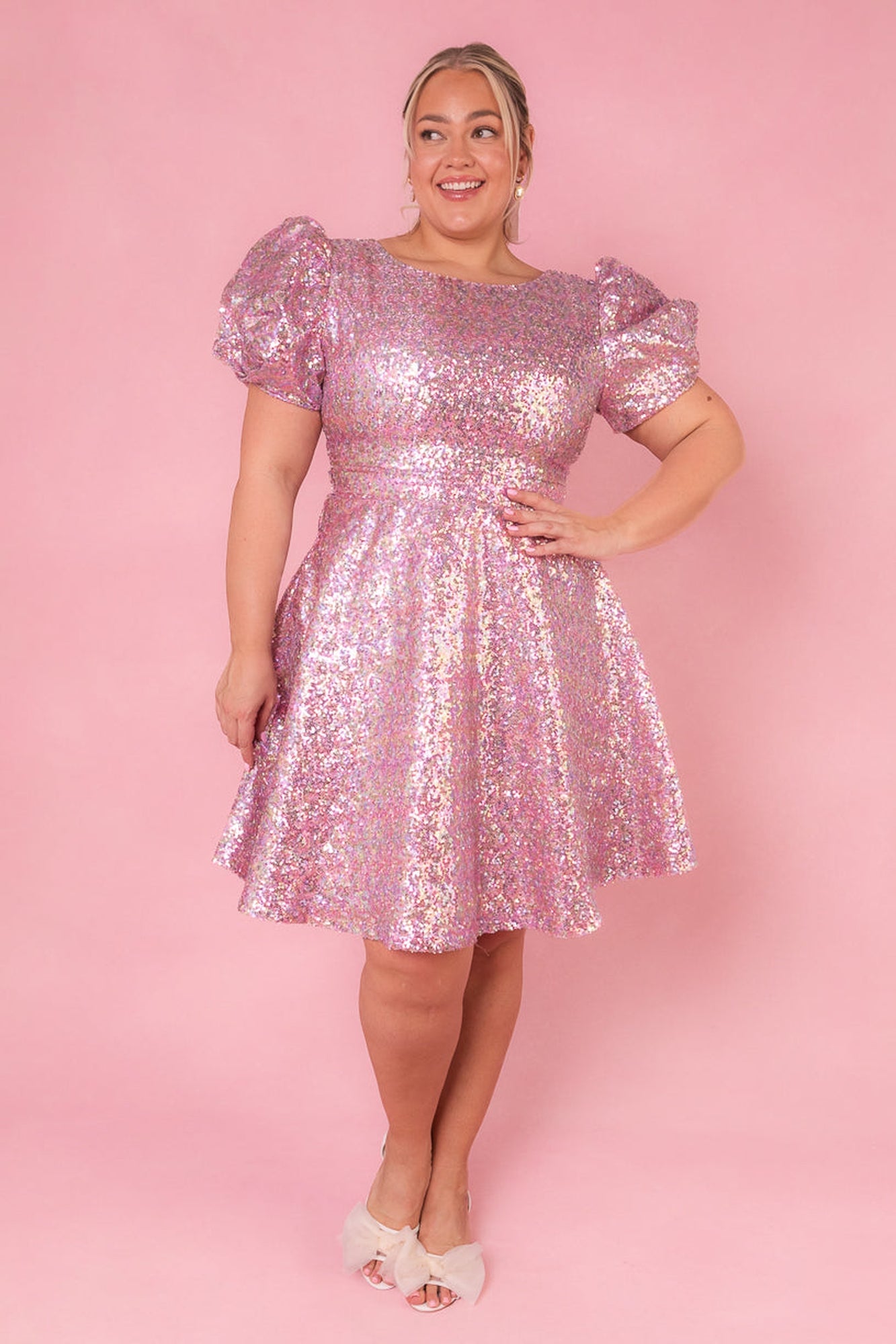 Women | Bejeweled Dress | Pink x Multi