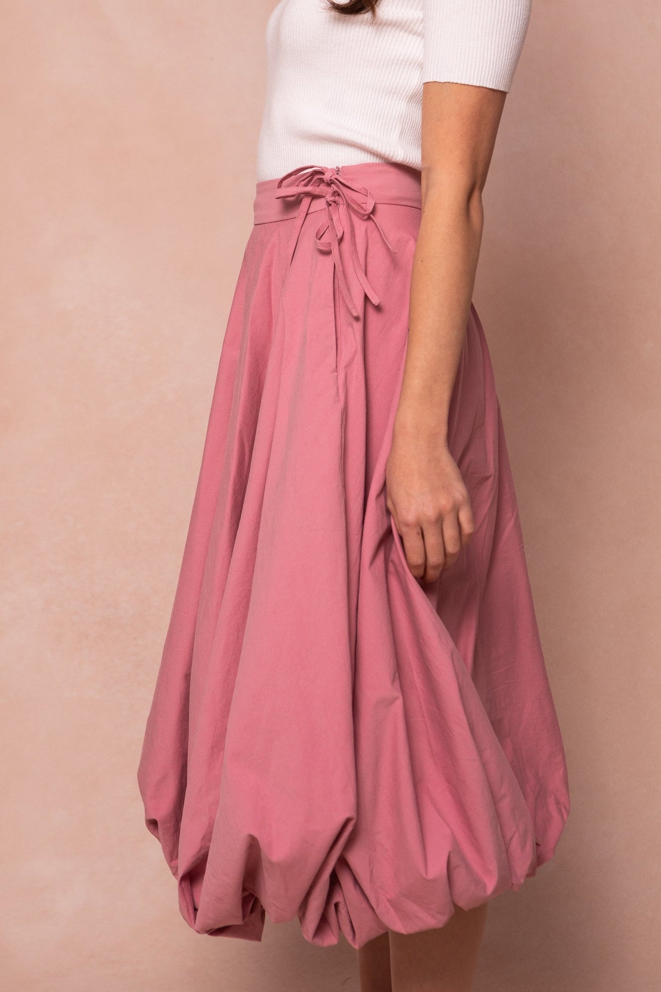 Women | Clo Bubble Midi Skirt | Pink