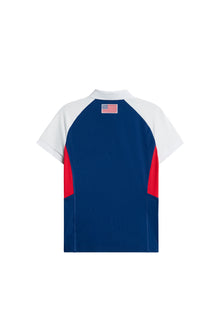 Women | Coralie Colorblock Polo | Estate Blue