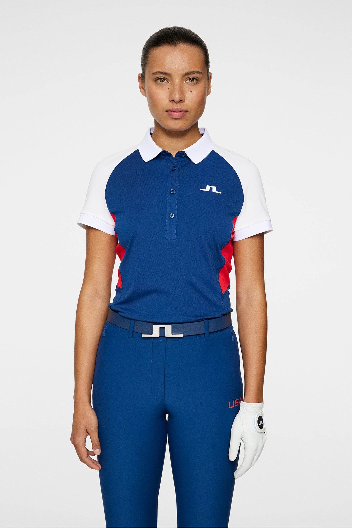 Women | Coralie Colorblock Polo | Estate Blue