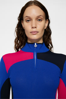 Women | Deborah Knitted Zip Sweater | Club Blue