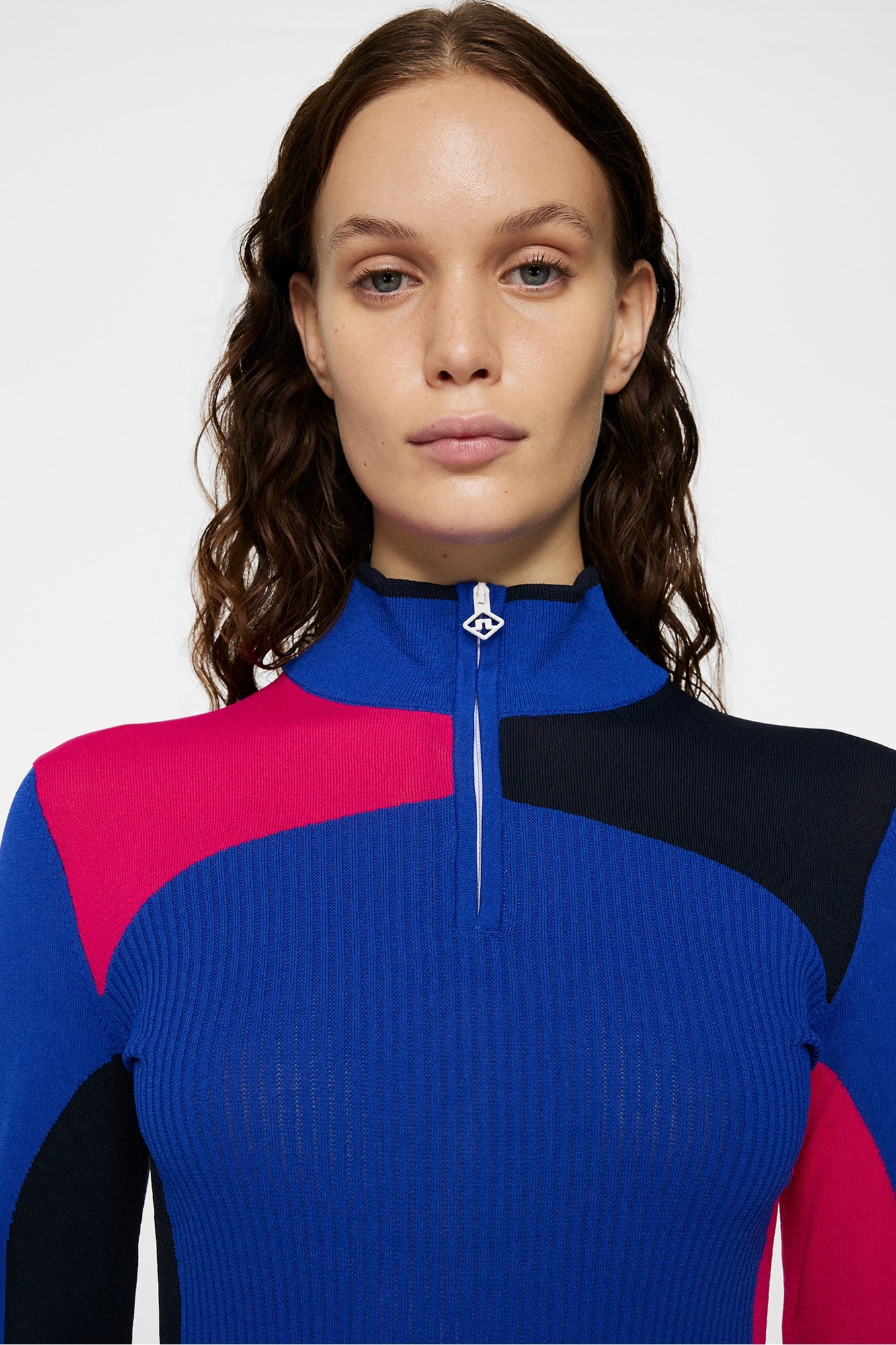 Women | Deborah Knitted Zip Sweater | Club Blue