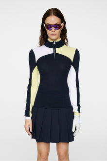 Women | Deborah Knitted Zip Sweater | JL Navy