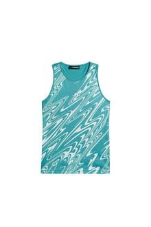 Women | Deia Printed Tank Top | Liquify Teal L