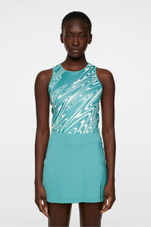 Women | Deia Printed Tank Top | Liquify Teal L