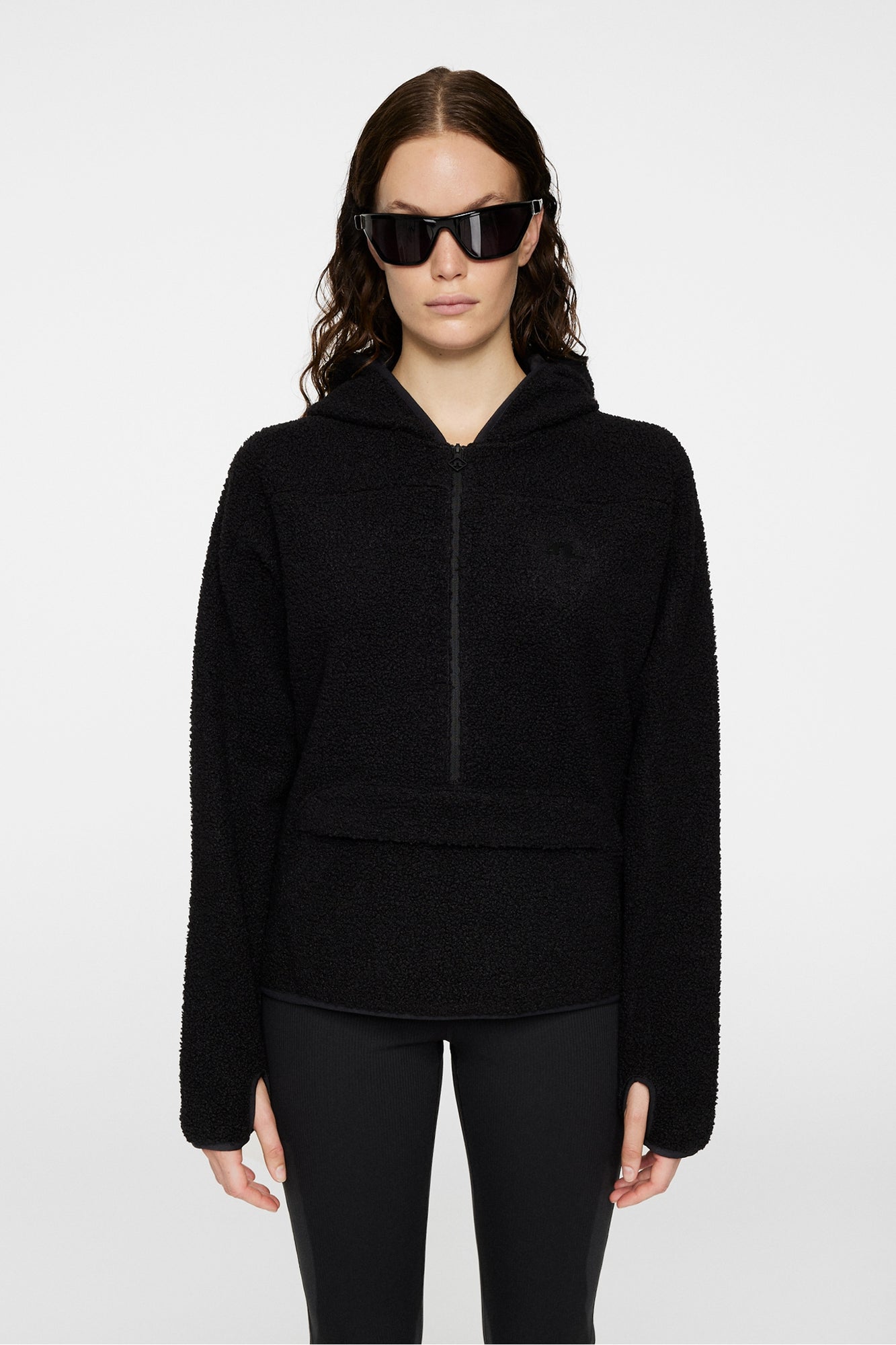 Women | Delise Pile Hoodie | Black