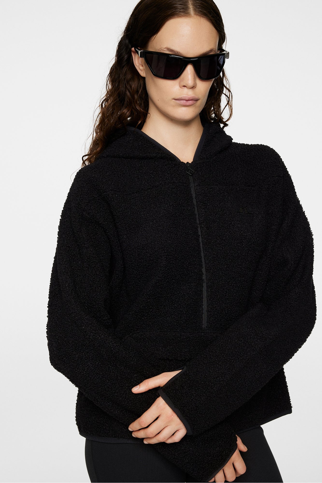 Women | Delise Pile Hoodie | Black