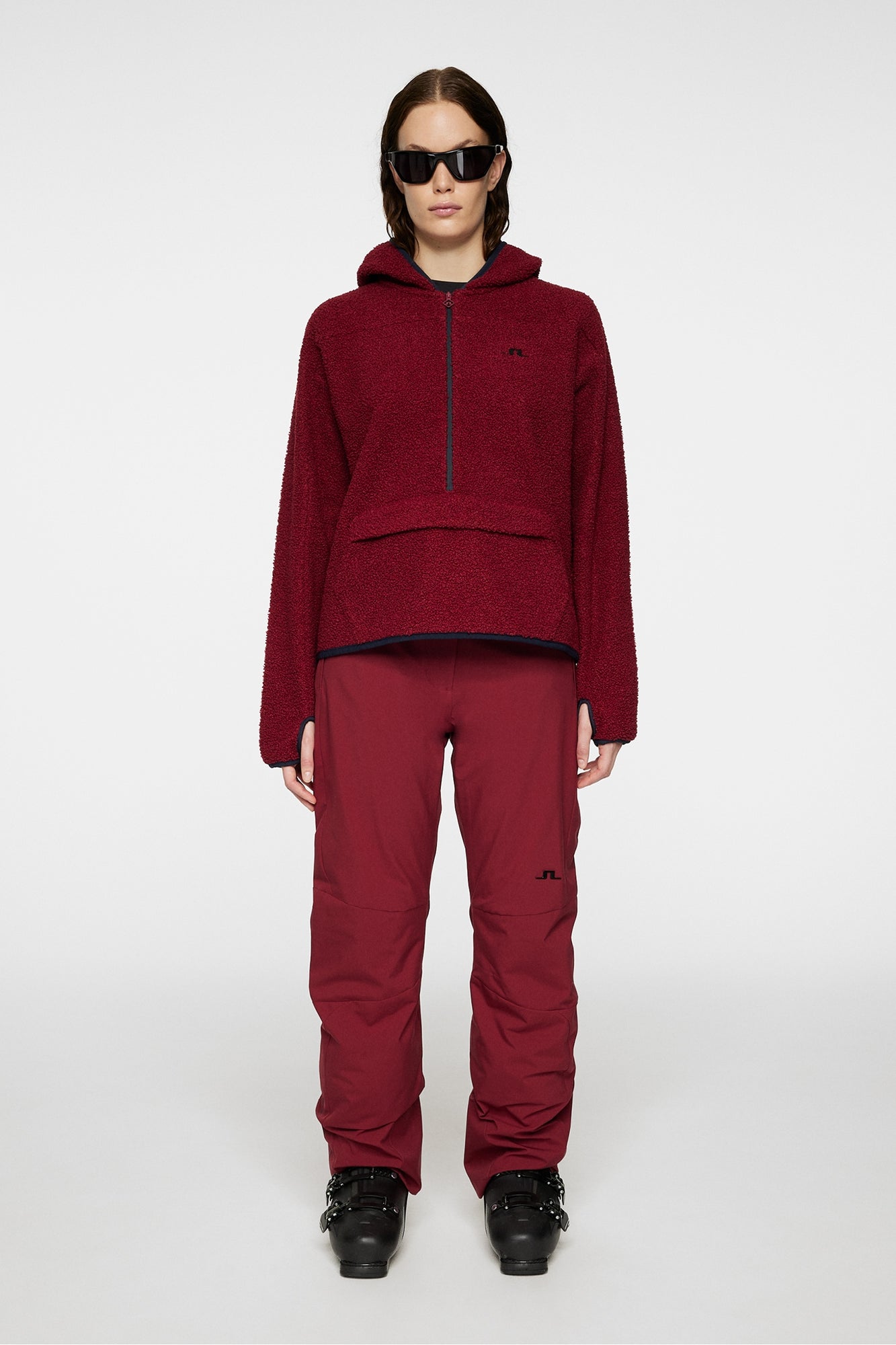 Women | Delise Pile Hoodie | Cabernet