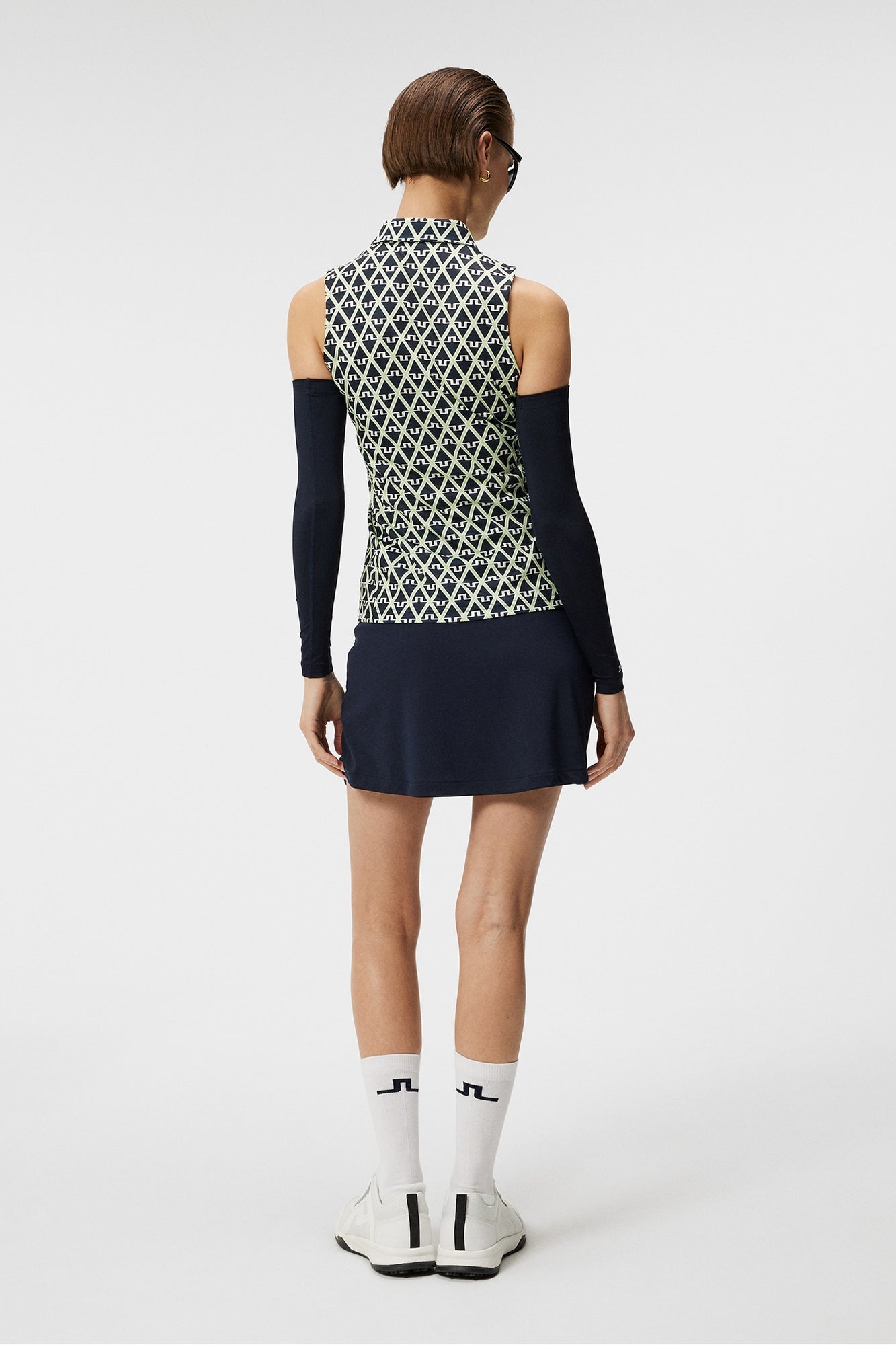 Women | Dena Print Sleeveless Top | Geo JL Navy